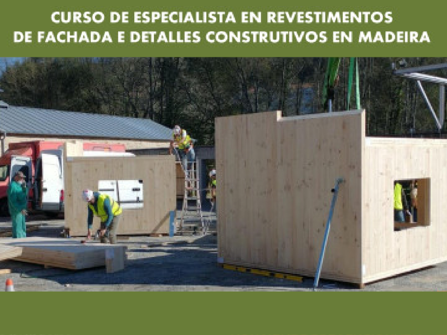 Curso de especialista en revestimientos de fachada y detalles constructivos en madera <br><br><span style="color: #ff7009; font-size: smaller">FINALIZADO <br> </span> <span style="color: grey; font-size: smaller"> Santiago de Compostela <br> 16/09/2024 – 20/09/2024</span>